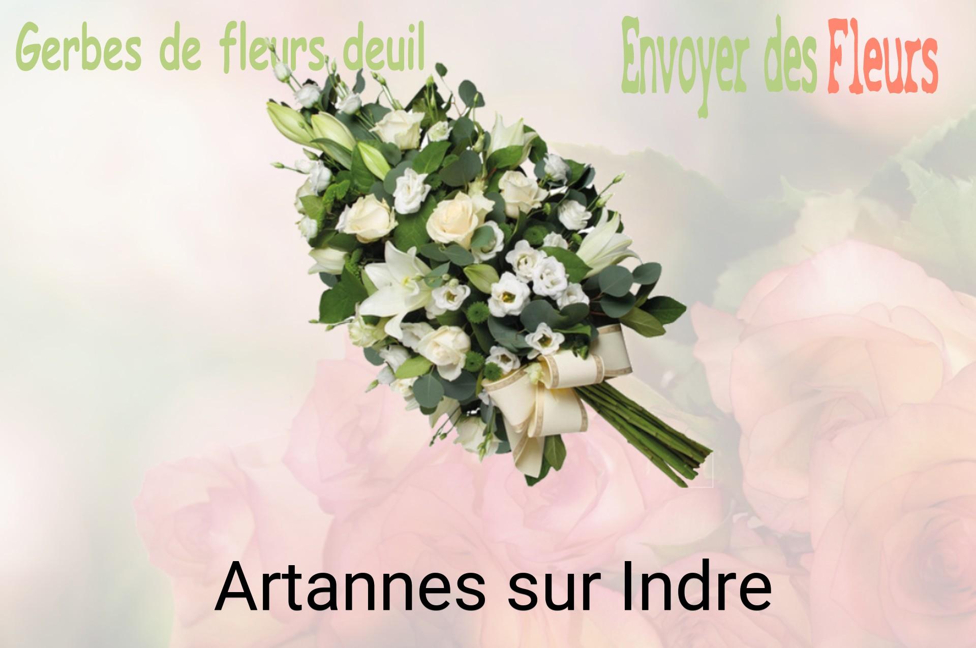 Gerbe de fleurs de deuil livrée à Artannes-sur-Indre
